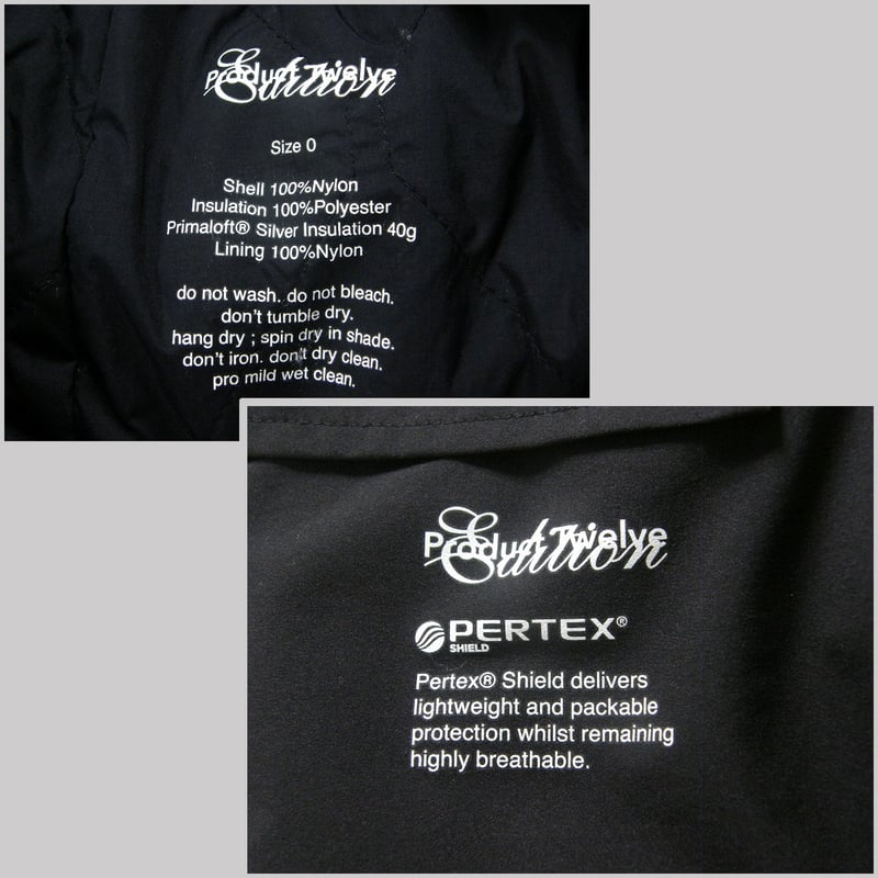 Edition × Product Twelve × PRIMALOFT × PERTEX ／