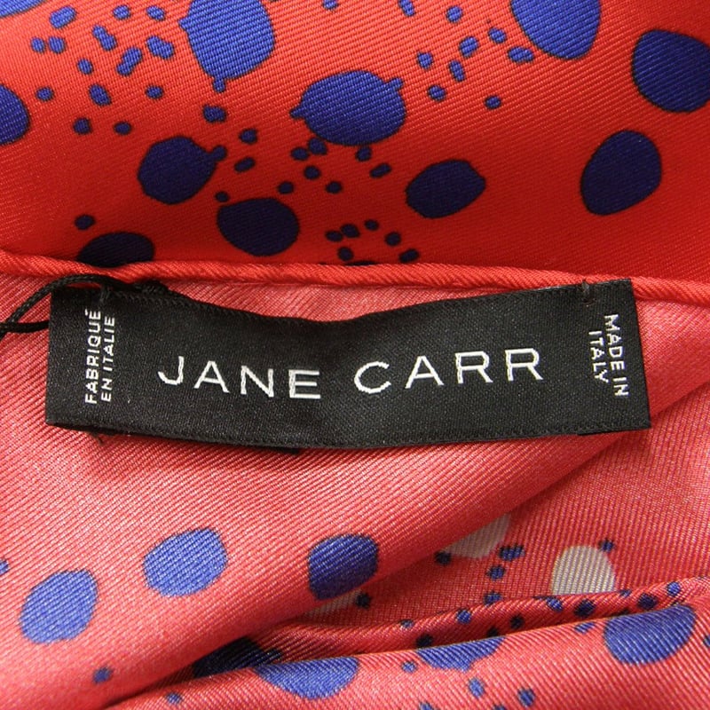 JANE CARR / ジェーンカー シルク 大判 スカーフ イタリア製 ドット柄 