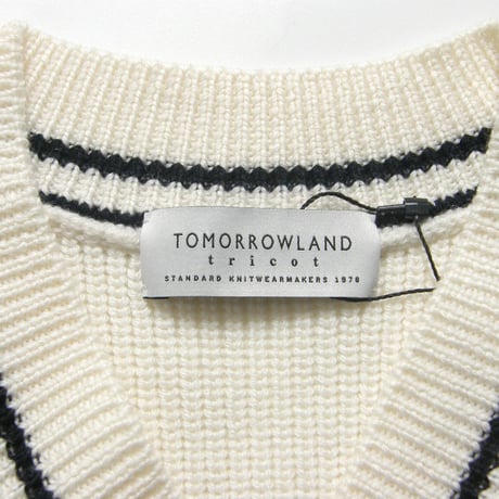 TOMORROWLAND TRICOT ／ トゥモローランド トリコ　エクストラファインメリノウール チルデンニット Vネック ニット セーター ｜ 春 秋冬　（No.360102）