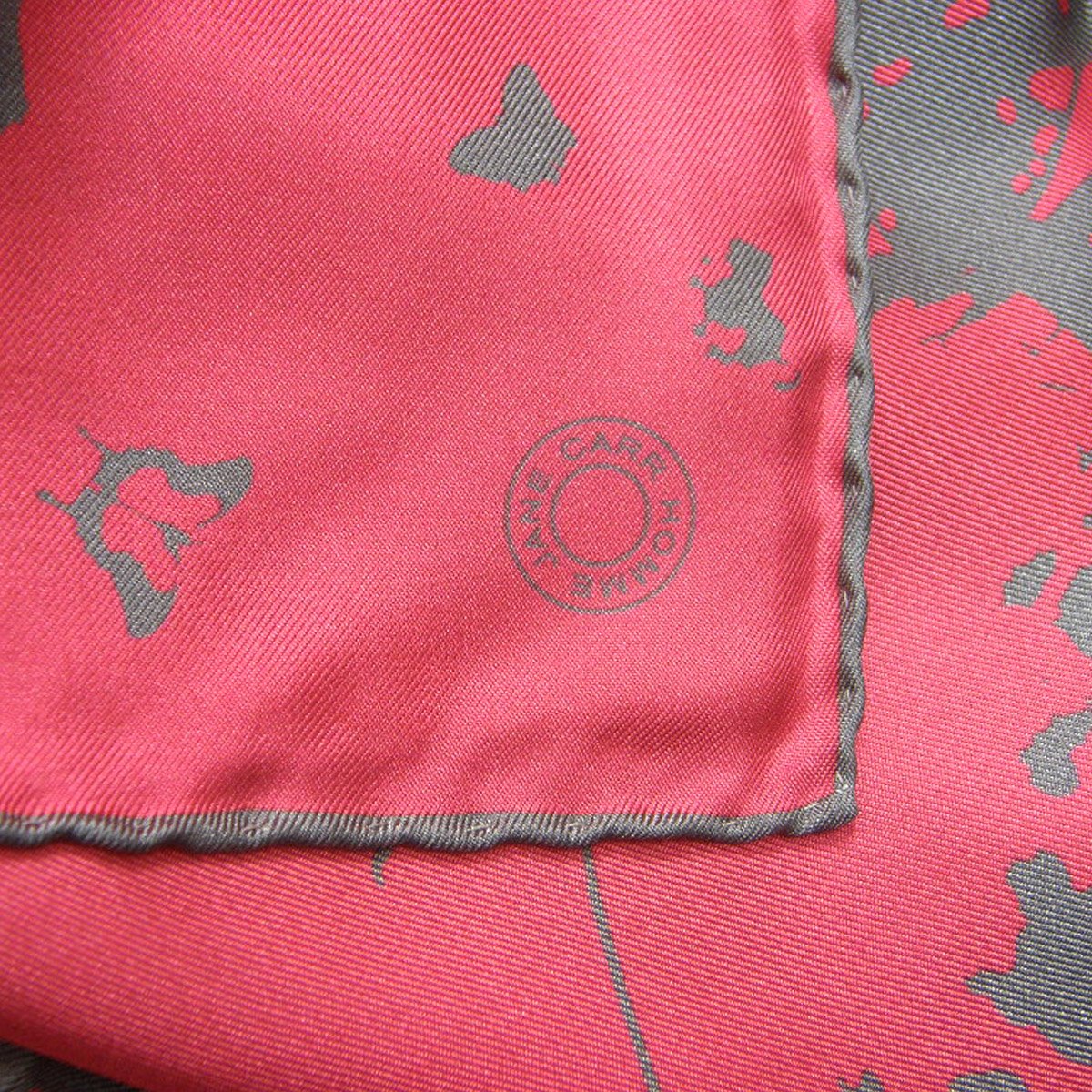 【美品】 ジェーンカー シルク スカーフ JANECARR イギリス JANE CARR ／ ジェーンカー 大判 シルク スカーフ イタリア製
