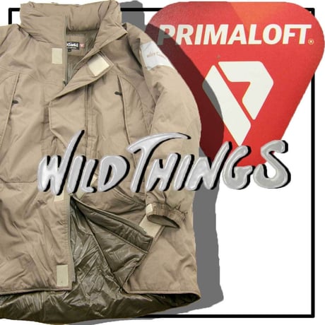 WILD THINGS × PRIMALOFT / ワイルドシングス プリマロフト　人口羽毛 モンスターパーカー 撥水 軽量 保温 断熱 防寒 高機能素材 中わた リフレクター コットンナイロン