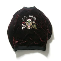 Varde77 ／ バルデ77　限定 リバーシブル スカジャン 日本製 ベロア 刺繡 スカジャケット アウター ブルゾン バルデセブンティセブン ｜ 春 秋冬　（No.370141）