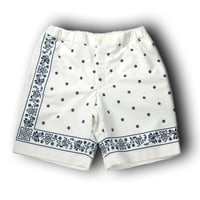 BEAMS GOLF ORANGE LABEL ／ ビームスゴルフ オレンジレーベル　 バンダナ柄 ショートパンツ ハーフパンツ ショーツ ホワイト ｜ 春夏　（No.353282）