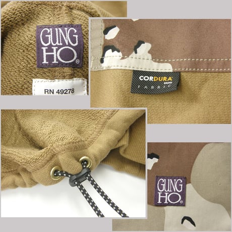 GUNG HO × CORDURA ／ ガンホー × コーデュラ　パーカー スウェット フーディー RANGLAN PULL HOODIE カーキ ｜ 春 秋冬　（No.351940）