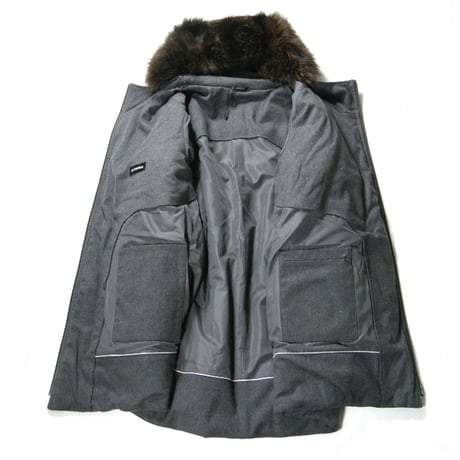 JIL SANDER ／ ジルサンダー　カシミヤ混 中綿入り ブルゾン イタリア製 ウール カシミア リアルファー 毛皮 アウター フーディー ｜ 秋冬　（No.270429）