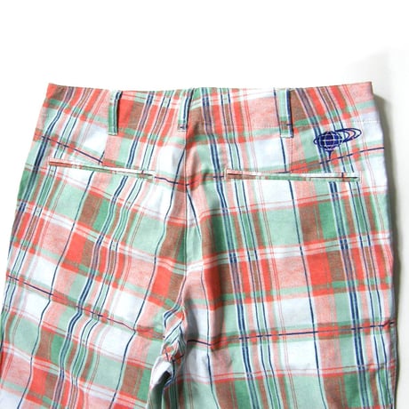 BEAMS GOLF × VIRTUAREX ／ ビームスゴルフ × バーチャレクス　撥水 ストレッチ パンツ マドラスチェック モナリザプリント ｜ 春夏 雨の日