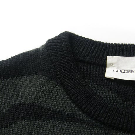 GOLDEN GOOSE DELUXE BRAND ／ ゴールデングース　ウール ニット イタリア製 セーター ゼブラ ブラック グレー ｜ 秋冬　（No.301281）