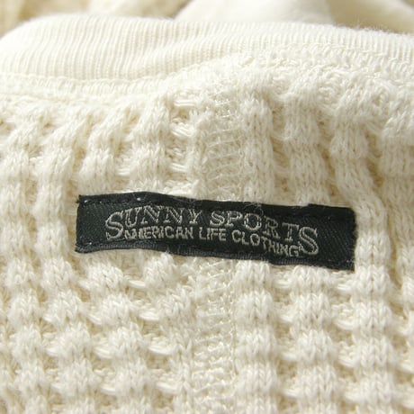 SUNNY SPORTS ／ サニースポーツ　パーカー ヘビーウェイト ワッフル生地 サーマル 50S RAGLAN HOODIE ナチュラル ｜ 春 秋冬　（No.370565）