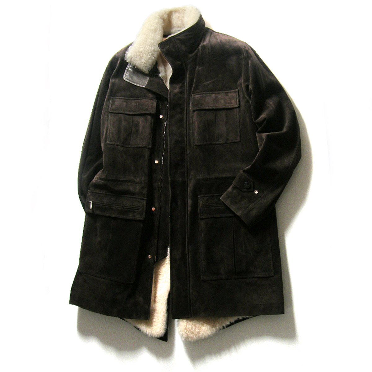 Brioni ／ ブリオーニ ライナー付き スエードレザーコート