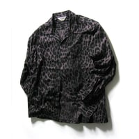 TOWNCRAFT ／ タウンクラフト　50s ボックスシルエット 長袖シャツ 日本製 ネコ目ボタン レオパード ｜ オールシーズン　（No.342784）
