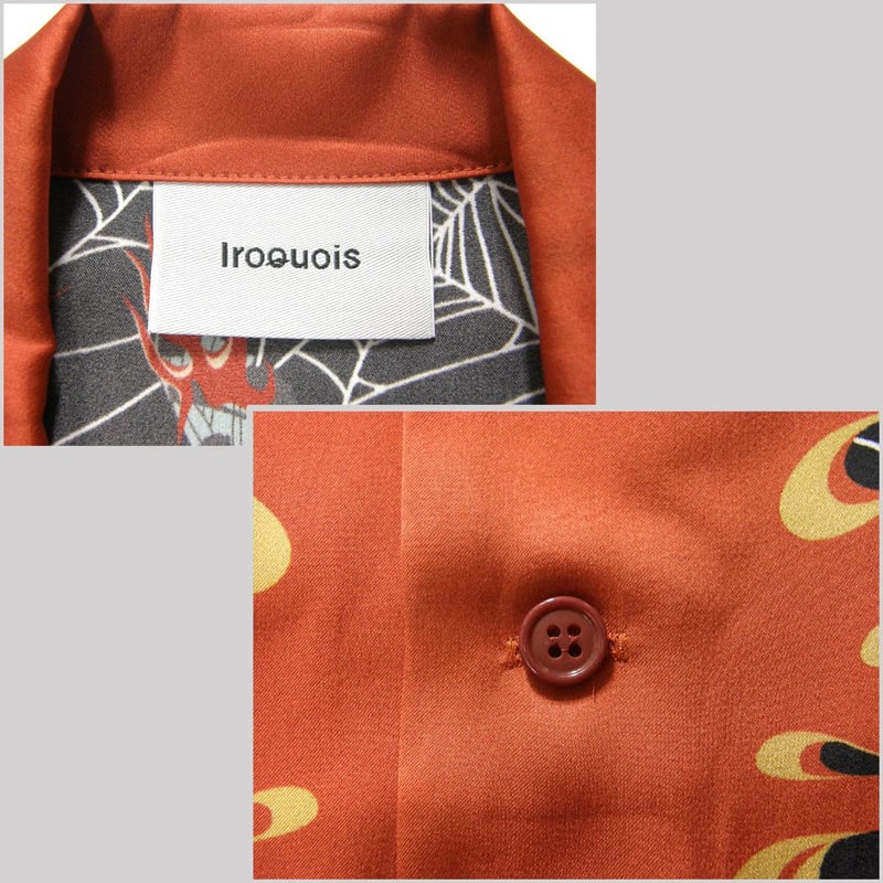 Iroquois ／ イロコイ シャツ 日本製 ファイヤーパターン スパイダー