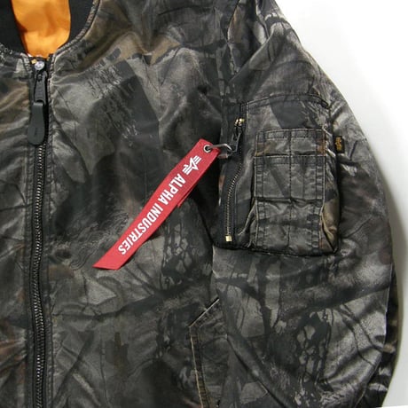 ALPHA INDUSTRIES ／ アルファインダストリーズ　US CORE SPEC フライトジャケット MA-1 リアルツリーカモ ｜ 秋冬　（No.370546）