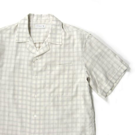 MACKINTOSH LONDON ／ マッキントッシュ ロンドン　ダブルガーゼ オープンカラーシャツ 消臭テープ 半袖シャツ オフホワイト 三陽商会 ｜ 春夏　（No.380283）
