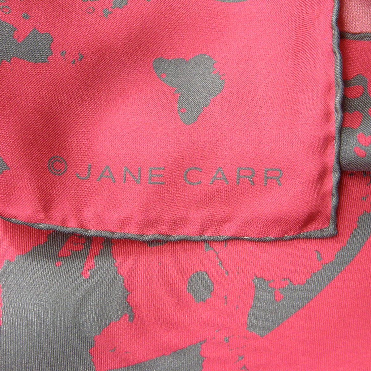 JANE CARR ／ ジェーンカー 大判 シルク スカーフ イタリア製