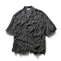 TOWNCRAFT ／ タウンクラフト　ペイズリー 半袖シャツ レーヨン オープンカラー 速乾 防臭 通気 吸水 ゆったりサイズ ブラック ｜ 春夏　（No.352738）