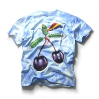FRUIT OF THE LOOM × Ryota Daimon ／ フルーツオブザルーム　希少 アート Tシャツ グラフィック タイダイ ブルー ｜ オールシーズン