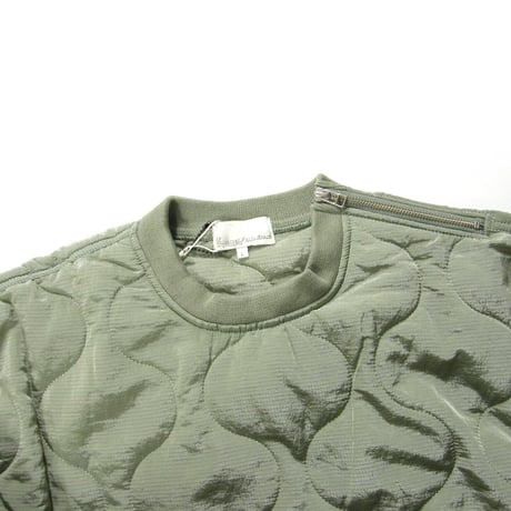 Universal Style Wear ／ ユニバーサルスタイルウェア　撥水 ひょうたんキルト 軽量 クルーネック 肩ジップ プルオーバー セージグリーン ｜ 秋冬　（No.350629）