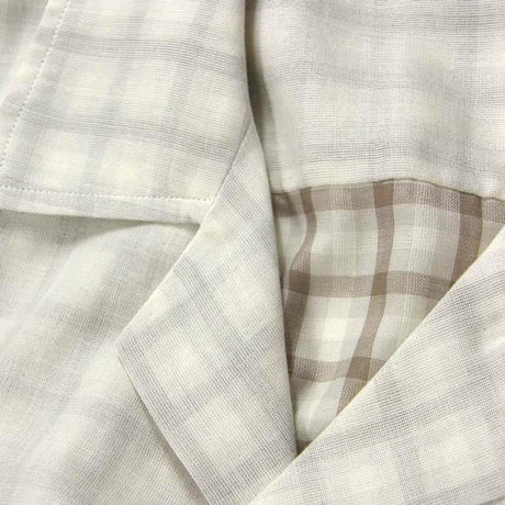MACKINTOSH LONDON ／ マッキントッシュ ロンドン　ダブルガーゼ オープンカラーシャツ 消臭テープ 半袖シャツ オフホワイト 三陽商会 ｜ 春夏　（No.380283）