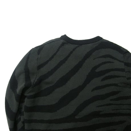 GOLDEN GOOSE DELUXE BRAND ／ ゴールデングース　ウール ニット イタリア製 セーター ゼブラ ブラック グレー ｜ 秋冬　（No.301281）