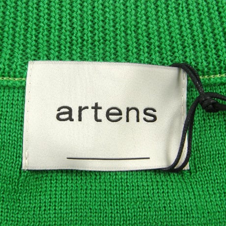 artens ／ アーテンス　ウール Vネック ニット 日本製 WOOL PIECE DYE KYO 緑 グリーン ｜ 秋冬　（No.351808）