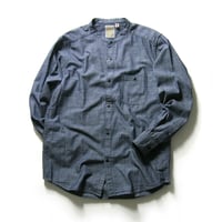Fire service × B:MING by BEAMS ／ ファイヤーサービス × カイハラ　シャンブレー バンドカラー シャツ 日本製 4.5オンス ダンガリーシャツ ｜ オールシーズン