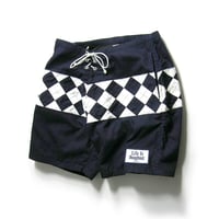 NALUTO TRUNKS × TOMORROWLAND ／ ナルトトランクス × トゥモローランド　山口縫製 サーフトランクス 日本製 ショートパンツ アーガイル ネイビー ｜ 春夏