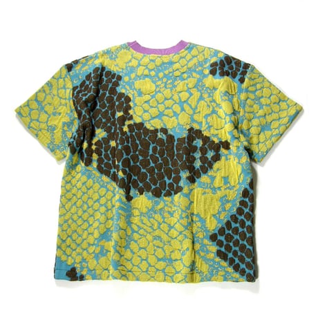 gim CONTEXT ／ ジムコンテスト　ジャガード ニット Tシャツ 日本製 ラメ スネーク ｜ 春夏　（No.380130）
