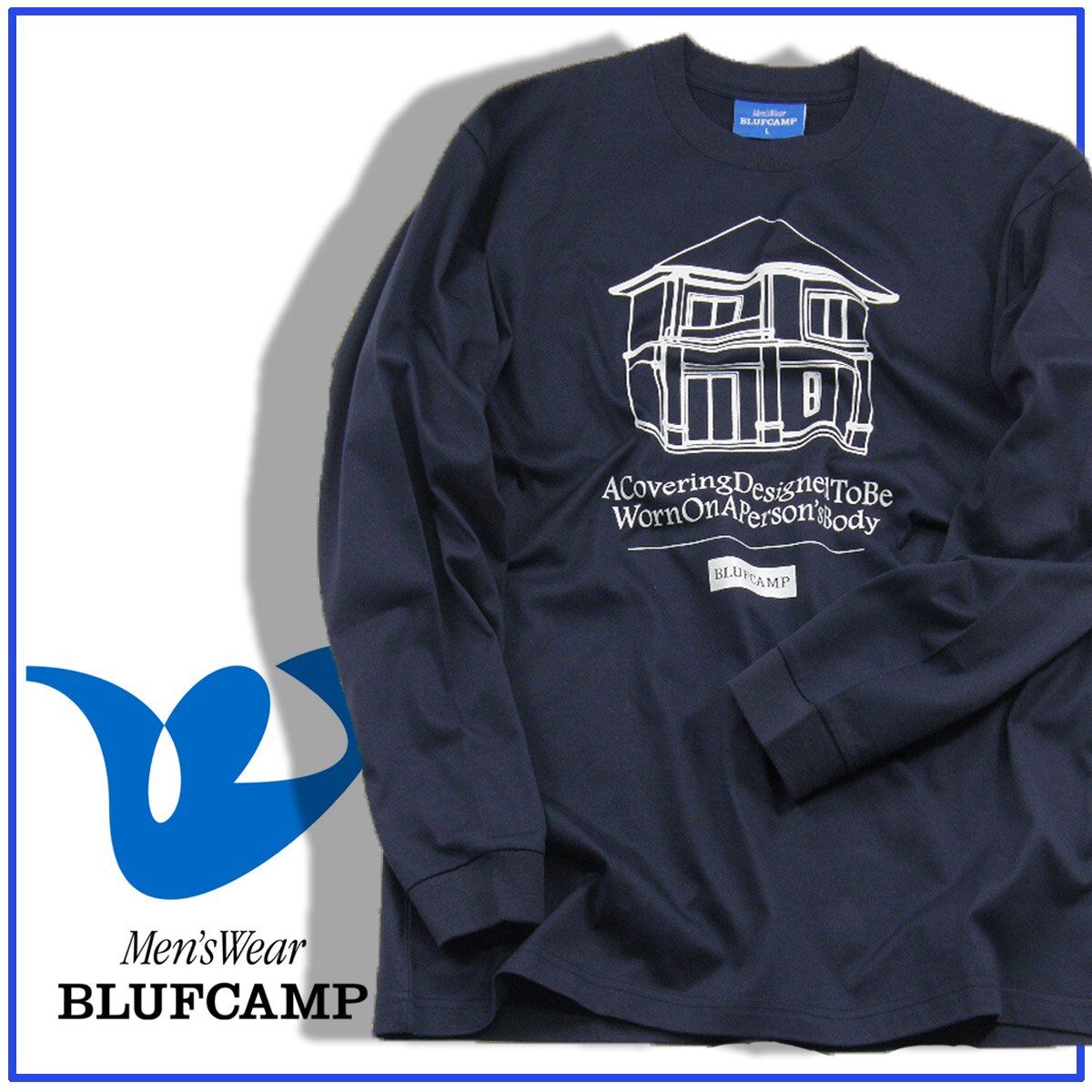 BLUFCAMP / ブルーフキャンプ ハイゲージ 綿 天竺 ロンT 日本製 シルク 