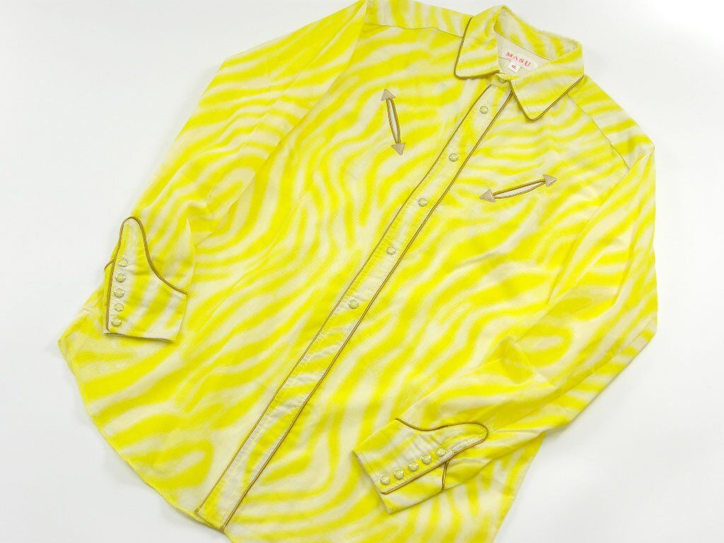 MASU長袖シャツ MASU ／ エムエーエスユー 長袖シャツ SEE-THROUGH WESTERN SHIRT