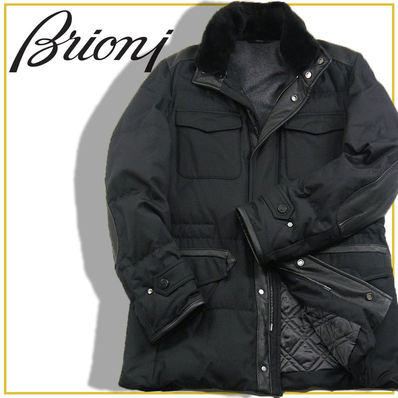 Brioni / ブリオーニ 鹿革 ダウン イタリア製 カシミヤ ヌートリア 