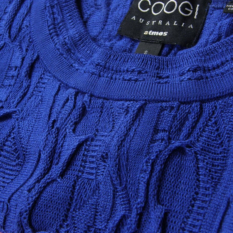 atmos × COOGI ニット ブルー COOGI × atmos ／ クージー × アトモス A$AP YAMS コットンニット マ