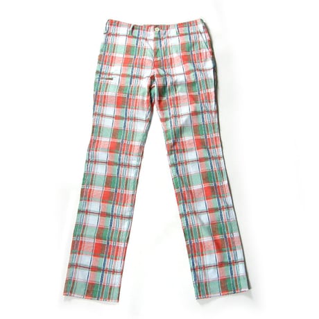 BEAMS GOLF × VIRTUAREX ／ ビームスゴルフ × バーチャレクス　撥水 ストレッチ パンツ マドラスチェック モナリザプリント ｜ 春夏 雨の日