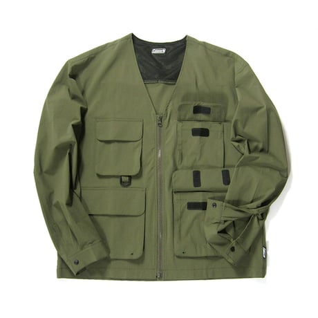 Coleman × CORDURA ／ コールマン × コーデュラ　強ストレッチ ジャケット 大容量 マルチポケット 防水 耐久 通気 アウター グリーン ｜ 春 秋冬 雨の日