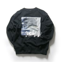 ULTRA HEAVY / ウルトラヘビー　スウェット クルーネック トレーナー グラフィック 刺繍 プリント アート Crewneck Sweat -KIKI PG 黒 ブラック