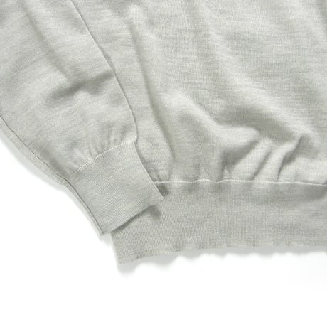 Ralph Lauren ／ ラルフローレン　ショールカラーニット 薄手 ウール ショールカラー ニット セーター ライトグレー ｜ 春 秋冬　（No.272088）