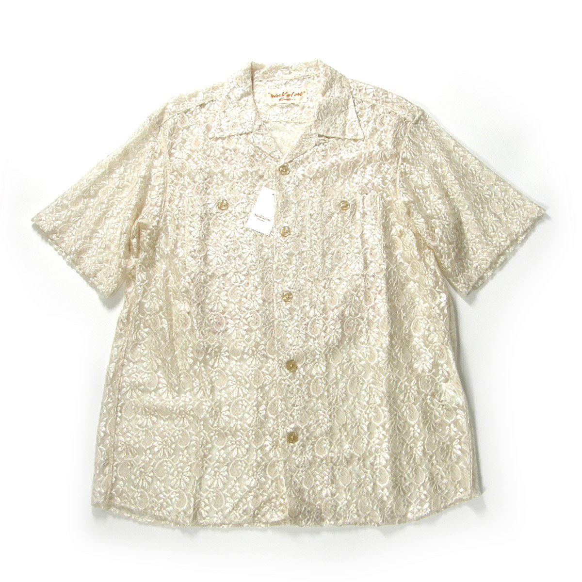 【Work of art Kendai 】レース半袖シャツ Work of Art Kendai ／ ワークオブアートケンダイ レース 半袖シャツ
