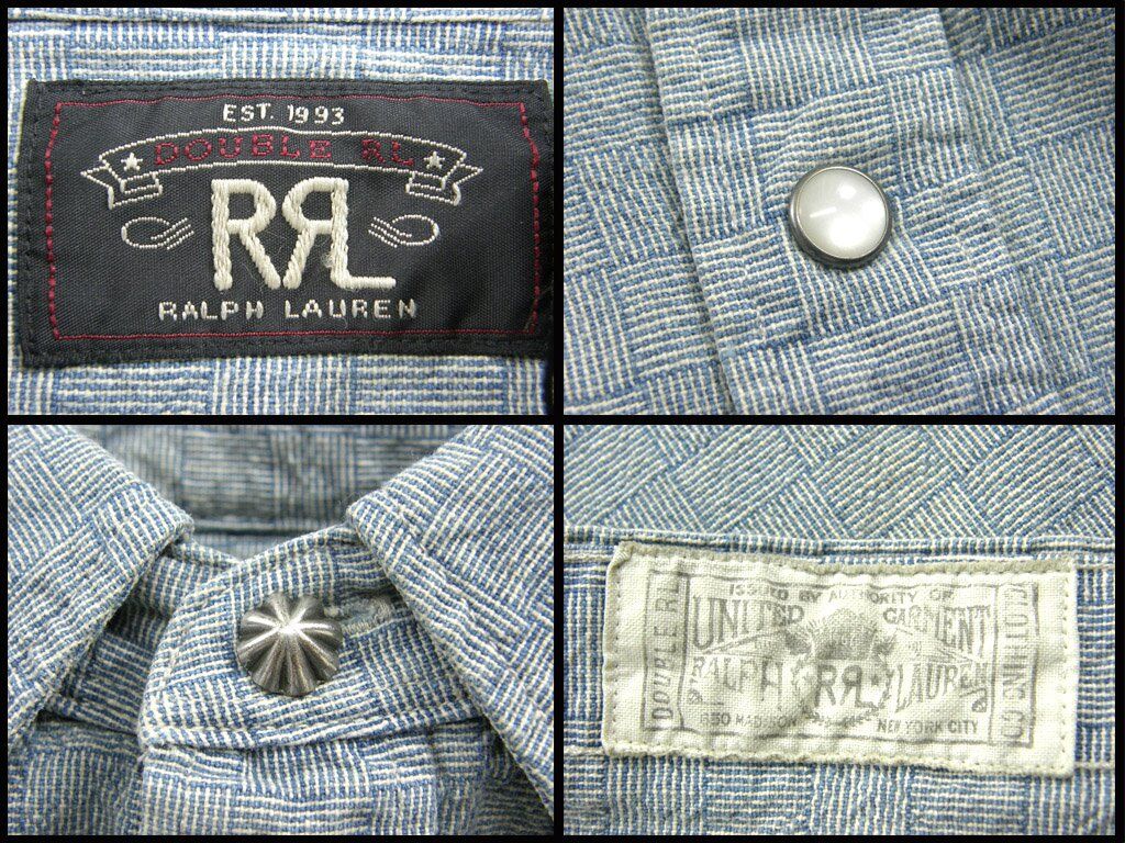 RRL / ダブルアールエル ウエスタンシャツ デニムシャツ ダンガリー