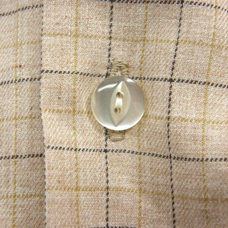 PENNEY'S ／ ペニーズ　半袖シャツ タッターソールチェック オープンカラー シャツ 綿 コットン 70s HAWAII PENNEYS SHIRTS ハワイアンシャツ ベージュ ｜ 春夏