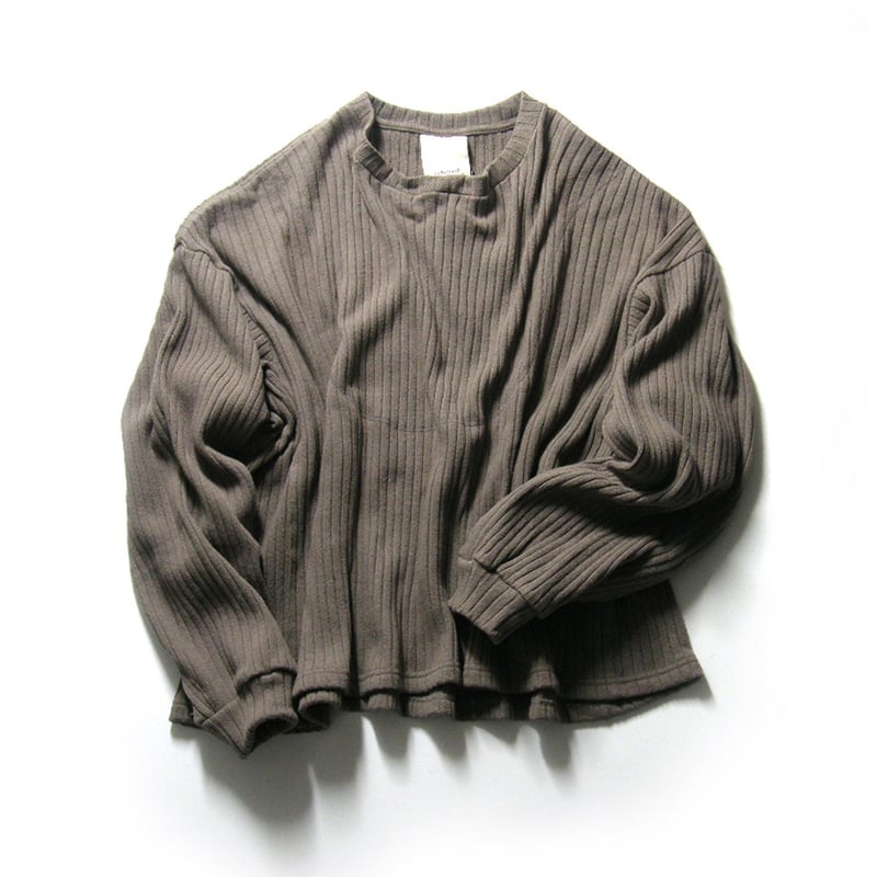 refomed ／ リフォメッド コットン リブ ニット ロンT 日本製 サーマル
