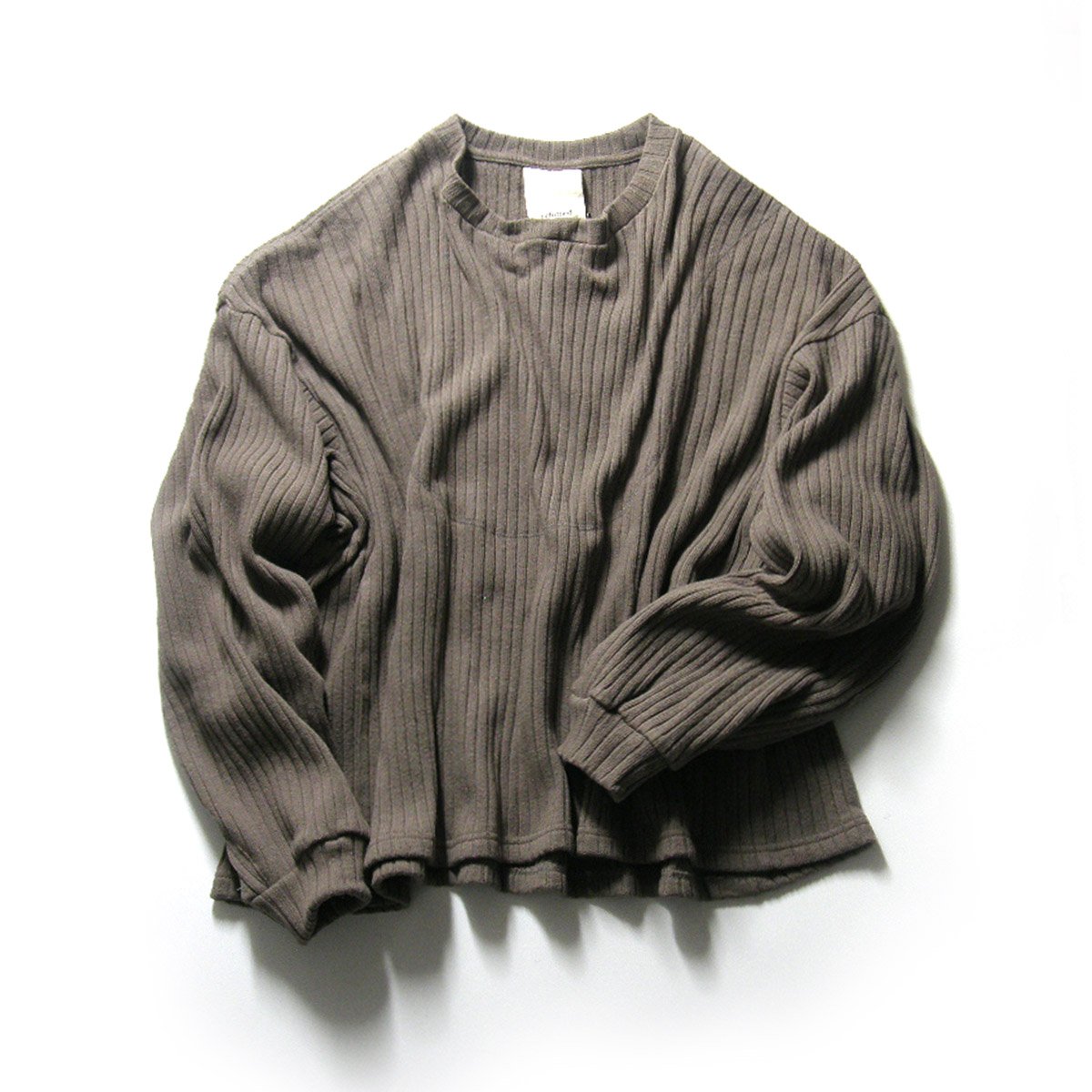 refomed ／ リフォメッド コットン リブ ニット ロンT 日本製 サーマル