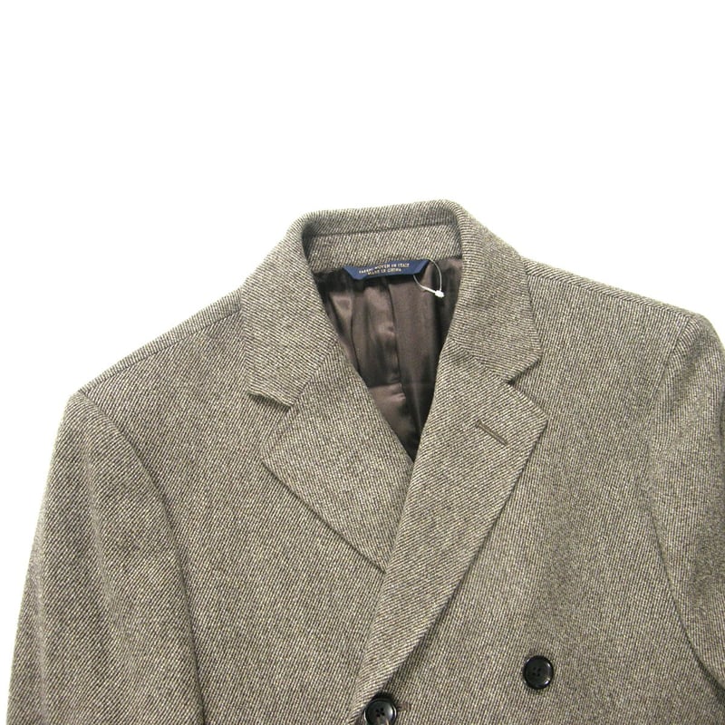 ブルックスブラザーズ ロロピアーナ ロングコート グレンチェック ウール グレー BROOKS BROTHERS × Loro Piana ／ ブルックスブラザーズ × ロロピ