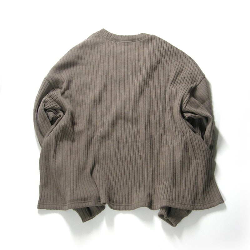 refomed ／ リフォメッド コットン リブ ニット ロンT 日本製 サーマル