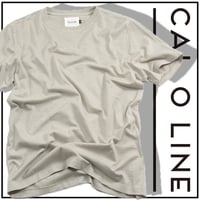 CAL O LINE ／ キャルオーライン　フィン型 Vガゼット Tシャツ 日本製 サンドベージュ ｜ オールシーズン　（No.352439）