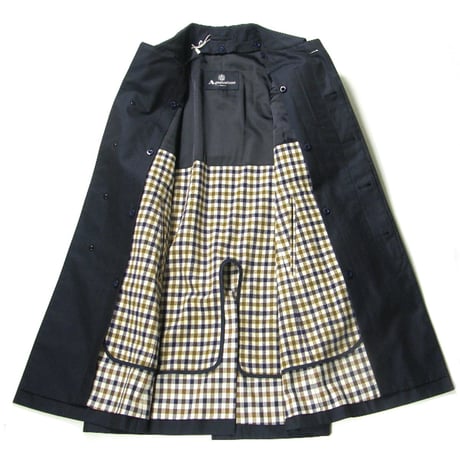 Aquascutum ／ アクアスキュータム　撥水 カシミヤ混ライナー付き ステンカラーコート 日本製 ネイビー ｜ 秋冬　（No.321282）