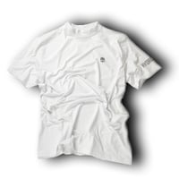 HYDROGEN ／ ハイドロゲン　ロールネック Tシャツ ストレッチ リフレクター モックネック 半袖カットソー ゴルフウェア ホワイト ｜ オールシーズン　（No.353228）