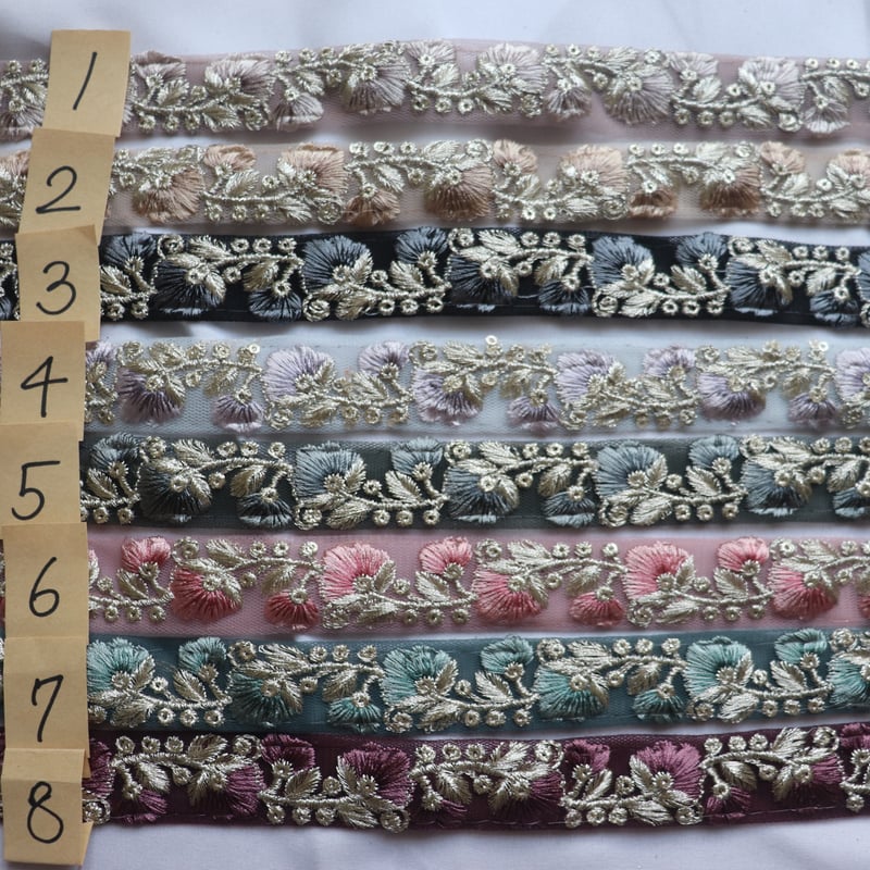 インド刺繍リボン 半ロール 1ロール | インド刺繍リボン arinco ribbon