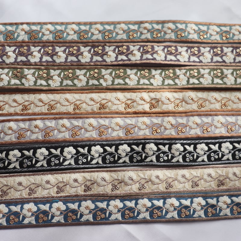 インド刺繍リボン 半ロール 1ロール販売 | インド刺繍リボン arinco ribbon