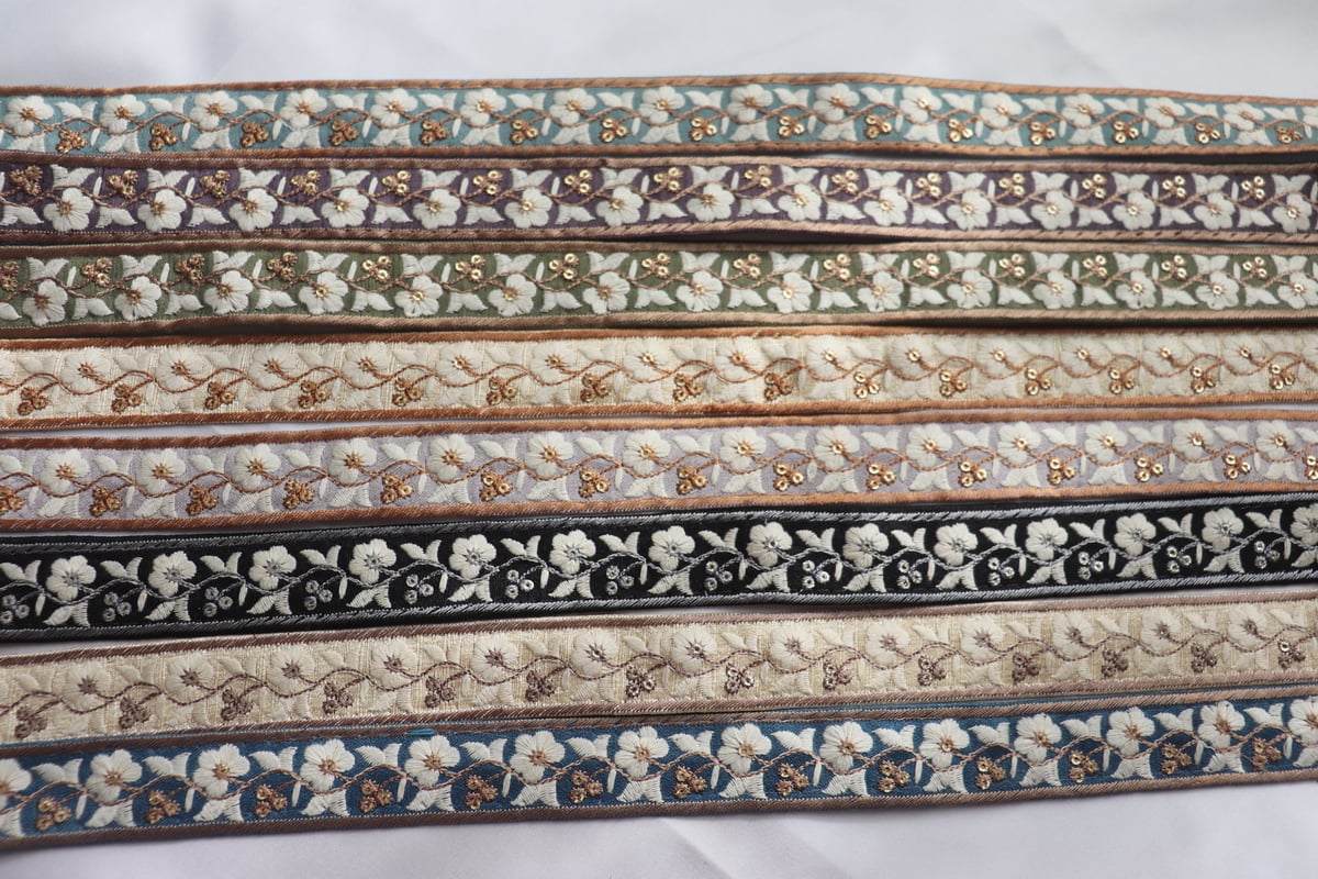 インド刺繍リボン 半ロール 1ロール販売 | インド刺繍リボン arinco ribbon