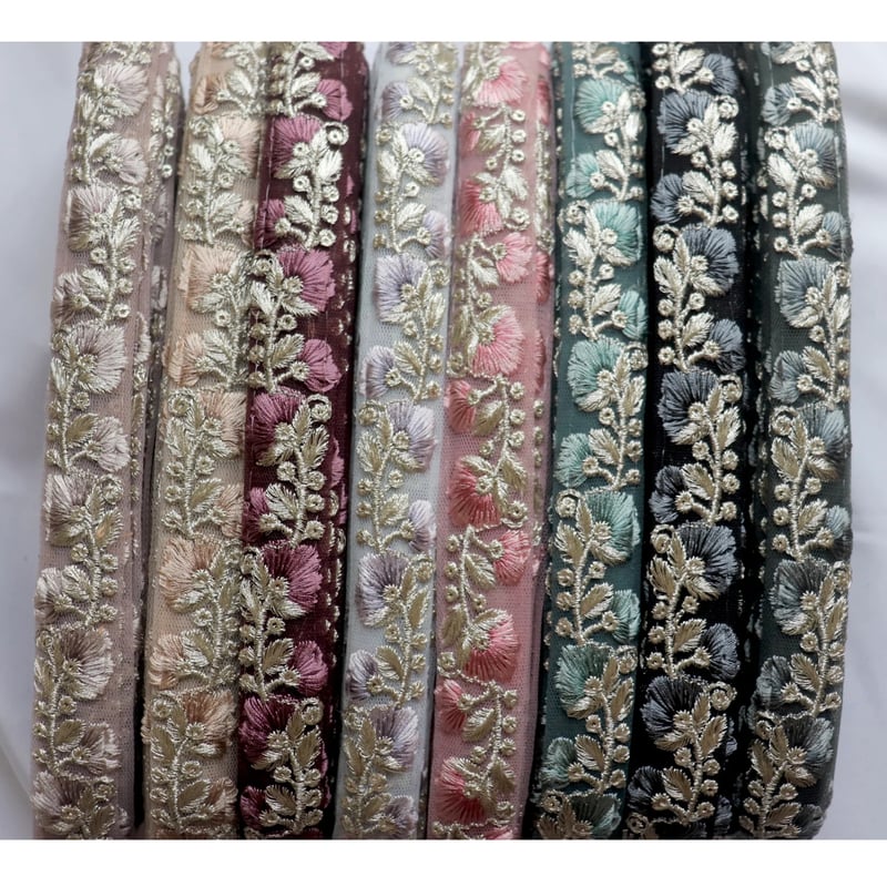 インド刺繍リボン 半ロール 1ロール | インド刺繍リボン arinco ribbon