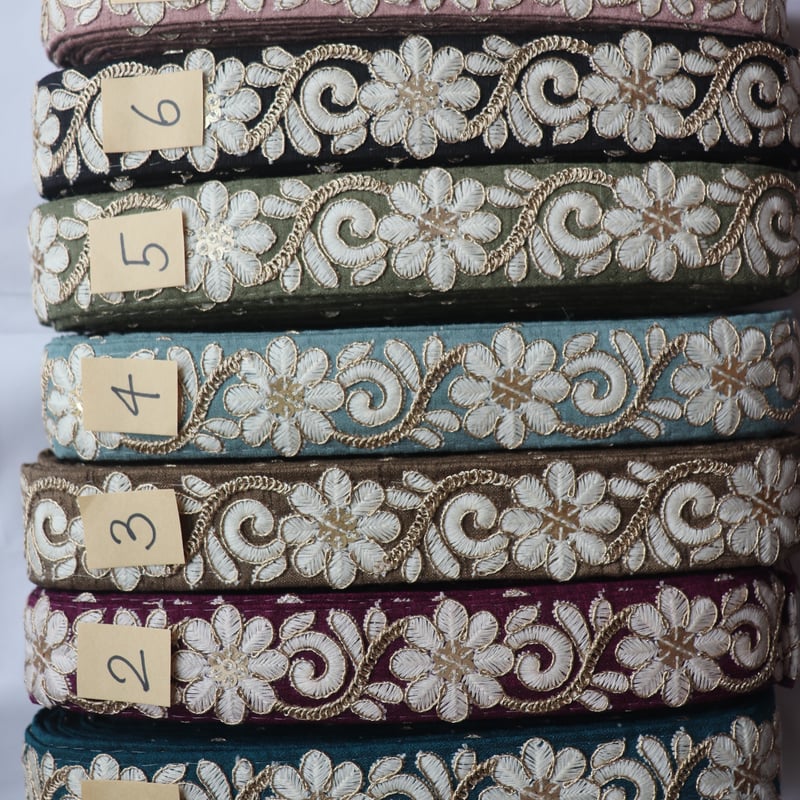 インド刺繍リボン 半ロール販売 | インド刺繍リボン arinco ribbon